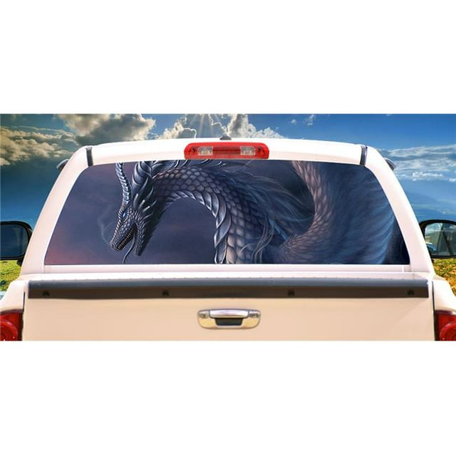SignMission P-30-Dragon Dragon Rear Window Graphic Tint Film See View Thru Vinyl Decal