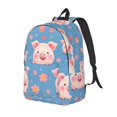 thumbnail image 1 of Fotbe Cute Pig Flowers Mochila de Lona con Estampado, Mochila Duradera, Mochila Versátil de Alta Calidad, Mochila Compacta Vintage-Small, 1 of 5