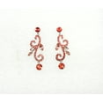 thumbnail image 4 of Faship Gorgeous Coral Rhinestone Crystal Floral Necklace Earrings Set, 4 of 5