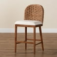 thumbnail image 3 of bali & pari Denver Acacia Wood & Seagrass Counter Stool in Brown, 3 of 10
