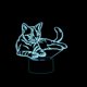 thumbnail image 1 of Lámpara de ilusión óptica 3D CHAO luz de noche LED para bebés y niños con 7 colores, 1 of 4