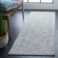 thumbnail image 2 of SAFAVIEH Micro-Loop Herbert Geometric Runner Rug, Blue/Ivory, 2'3" x 7', 2 of 7