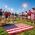 thumbnail image 6 of 4th of July Throw Blanket Patriotic Flannel Blanket USA Flag Red White Blue Party Decor Sofa Bed Travel 60x50in by Xuniizn, 6 of 6