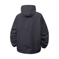 thumbnail image 4 of Guluxicc Hooded Windbreaker Jackets for Men with Pockets Drawstring Full Zipper Long Sleeve Solid Hooded Jackets for Outdoor Hiking Fall Winter, 4 of 6