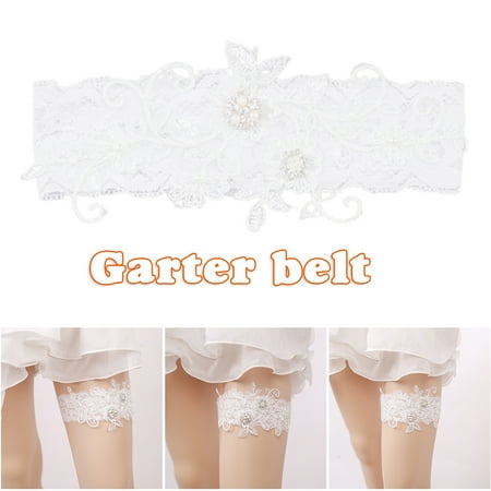 

Traditional Lace Bridal Garter Handmade Leg Decoration Rhinestone Wedding