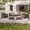 Gray, variant on ACEGOSES 5-Piece Patio Sofa Set Brown Rattan Outdoor Furniture Set Three-Seat Sofa Ottomans Suiting Backyard, Poolside and Patio,Light Gray