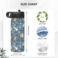 thumbnail image 4 of Sikiie Surf Shark Print 18OZ Insulated Straw Cup, Portable Leak-proof Sports Water Bottle, Stainless Steel Water Cup Suitable for Home and Outdoor, 4 of 8