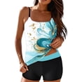 thumbnail image 5 of Karight Women's Tankini Swimsuit 2 Piece Bathing Suit Flowy Floral Print Swim Tank Top with Boyshorts, 5 of 8
