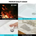 thumbnail image 4 of 18"x12" White Ceramic Rectangular Undermount with Overflow, 4 of 7