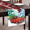 thumbnail image 4 of Christmas Table Runner,Xmas Gnomes,Tuck Car Table Runner,Christmas Theme Seasonal Winter Holiday Decorations for Home Party Dining Table Decor (13 x 71 inches), 4 of 6