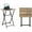 Slate, variant on Foldable TV Tray Portable Wooden Snack Table,No Installation Required, for Livingroom, Bedroom, Office, Tiny Desk,Set of 2, 2 Pack
