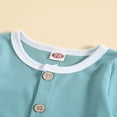 thumbnail image 4 of Bébé Filles Garçons Casual Romper Manches Courtes Boutons Combinaisons Tops, 4 of 8
