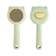 thumbnail image 1 of Pet Comb Stainless Steel Pin PP Material One Click Hair Removal Massage Effect Easy Clean for Cats Dogs Shedding Management, 1 of 4