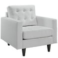 thumbnail image 1 of Fauteuil LexMod en Cuir Empreint de Blanc, 1 of 5
