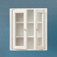thumbnail image 3 of Joernso Dollhouse Wall Cabinet Realistic Clear Glass Door Mini 1/12 Doll House Miniature Wall Cabinet Model Simulation Furniture Accessories for Bathroom, 3 of 7
