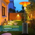 thumbnail image 5 of RIEDHOFF 48,000 BTU Patio Heater, Propane Stainless Steel Patio Heater With Wheels, Outdoor Propane Heaters for Backyard, Garden, Patio, Porch and Pool, Gray, 5 of 7