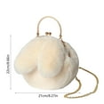 thumbnail image 3 of Easter Bunny Crossbody Bag for Kids, Cute Plush Purse Backpack Wallet Girls Easter Gifts Cartoon Animal Bag with Chain Strap, 3 of 7