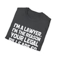 thumbnail image 4 of Funny Saying Lawyer Learning School Sarcastic Pun Gag Novelty Women Men Sarcasm Husband Worker Father Unisex Softstyle T-Shirt, 4 of 4