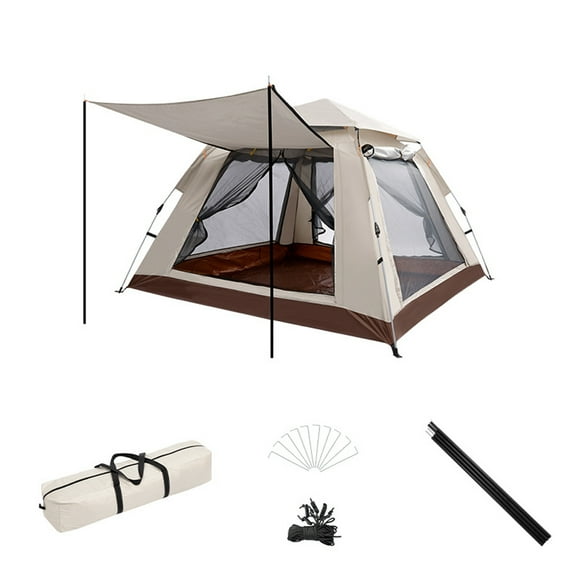 yeacher Instant Pop-Up Family Camping Tent for 3-4 People, Lightweight & Portable Outdoor Shelter with Silver Coating, Quick Setup for Hiking, Parks, and Beach Trips