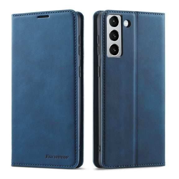 Allytechgroup Galaxy A36 5G Wallet Case, Flip Cover Stand Vintage PU Leather Slim Fit Cards Slots Shockproof Bumper Phone Case Cover for Samsung Galaxy A36 5G, Blue