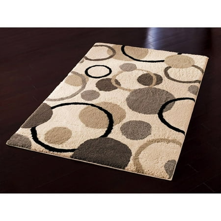 Orian Gumball Beige Fleece Area Rug