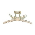 thumbnail image 5 of Shiny Rhinestones Faux Pearls Imitation Opal Hair Claw Antler Fishtail Shape Bath Hair Pin Hair Accessories, 5 of 8