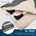 thumbnail image 6 of FUNDANGO Two Person Sleeping Bag for Camping Queen Size Lightweight Sleeping Bag for Adults 2Person Double Sleeping Bag for Hiking, Backpacking with Compression Sack,6.1lbs, Grey, 6 of 10