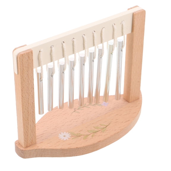 Baluue Khaki 9-Note Bar Chime Musical Instrument for Meditation, Relaxation, Home, Garden, Patio Decor and Stress Relief