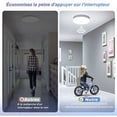 thumbnail image 2 of LED Ceiling Light Motion Sensor 9W Cool White IP56 Waterproof Round LED Ceiling Lamp for Outdoor Indoor Staircase Bathroom Garage Corridor, 2 of 5