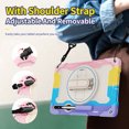 thumbnail image 3 of 3in1 Rotating Stand Case for Samsung Galaxy Tab S10 FE/Tab S9 FE/Tab S9 with Hand/Shoulder Strap, Shockproof Rugged, Blue, 3 of 7