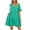 Green, variant on Womens Dress Ruffle Short Sleeve Tiered Flowy Pleated Loose Mini Dress Casual Short Tshirt Dresses