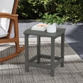thumbnail image 2 of Outsunny Outdoor Side Table, Adirondack Patio End Table, Grey, 2 of 10