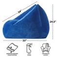 thumbnail image 6 of Mainstays by Becky G. & Alejandra Ribbed Plush Compressed Foam Chair, Blue, 6 of 8