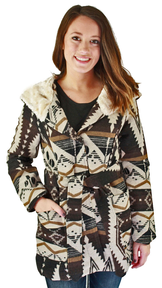 aztec wrap coat