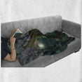 thumbnail image 6 of Fantasy Soft Flannel Fleece Throw Blanket, Little Pixie Lantern Sitting Moon Stone Fairytale Myth Artwork, Cozy Plush for Indoor and Outdoor Use, 50" x 60", Yellow Teal Lilac, by Ambesonne, 6 of 6