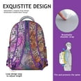 thumbnail image 5 of Bohemian Hippie Style Student’s Backpack with Scratch-Resistant Material, Breathable Foam Padding, Rustic Folk Style School Bag for Outdoor Activities and Sports, 5 of 6
