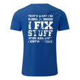 thumbnail image 5 of Sngxgn Mens Casual T Shirt Stretch Short Sleeve Slim Fit Crew Neck Solid Basic Tops(Blue,L), 5 of 6