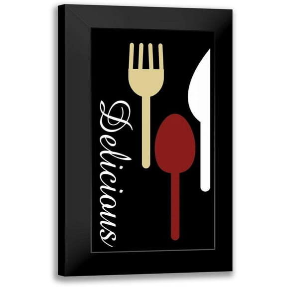 Gibbons, Lauren 9x14 Black Modern Framed Museum Art Print Titled - Silverware