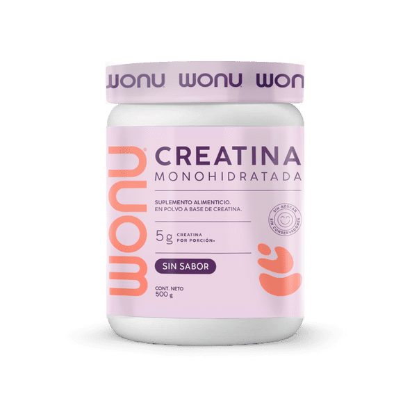 Suplemento Alimenticio Wonu Creatina Monohidratada Sin Sabor 500 g