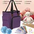 thumbnail image 5 of Yarn Bag Knitting Tote Bag, Portable Yarn Tote Organizer Crocheting Project, and Sewing Supplies - No Accessories(Elegant Purple), 5 of 5