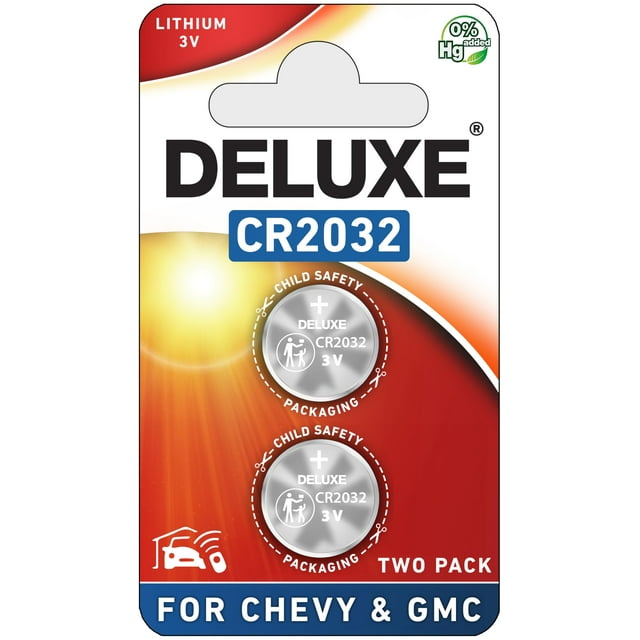 Pilas de repuesto para llavero Deluxe CR2032 (paquete de 2) para Chevy GMC