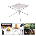 thumbnail image 4 of Folding Bonfire Rack Barbecue Rack Folding Steel Wire Mesh Picnic Barbecue Stove 56*56*43cm, 4 of 7