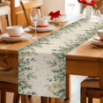 thumbnail image 5 of Spring Eucalyptus Cotton Linen Table Runner for Dining Kitchen, Summer Botanical Leaves Beige Watercolor Wedding Outdoor Party Tablerunners, Dresser Scarf Coffee Tablecloth Runners 13x70 Inches, 5 of 9