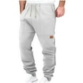 thumbnail image 2 of Dxzfnsa Mens Casual Comfy Pants Men Fashion Solid Color Joggers Sports Pants Drawstring Elastic Waist Sweatpants with Pockets Fall Athletic Outdoor Long Pants, 2 of 7