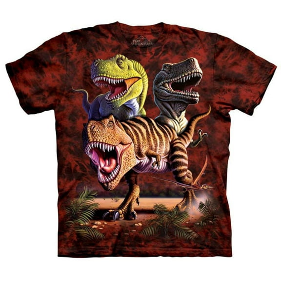 Red 100% Cotton Rex Collage Graphic Novelty T-Shirt
