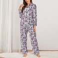 thumbnail image 2 of Balery Baby Cow Conjunto de Pijama con Estampado para Mujer, Conjunto de Dos Piezas con Manga Larga, Ropa de Dormir Suave con Bolsillos, Pijamas Cómodos-Medium, 2 of 7