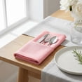 thumbnail image 4 of Unique Bargains 6Pcs Cotton Washable Cloth Napkins Pink 16x16inch, 4 of 6