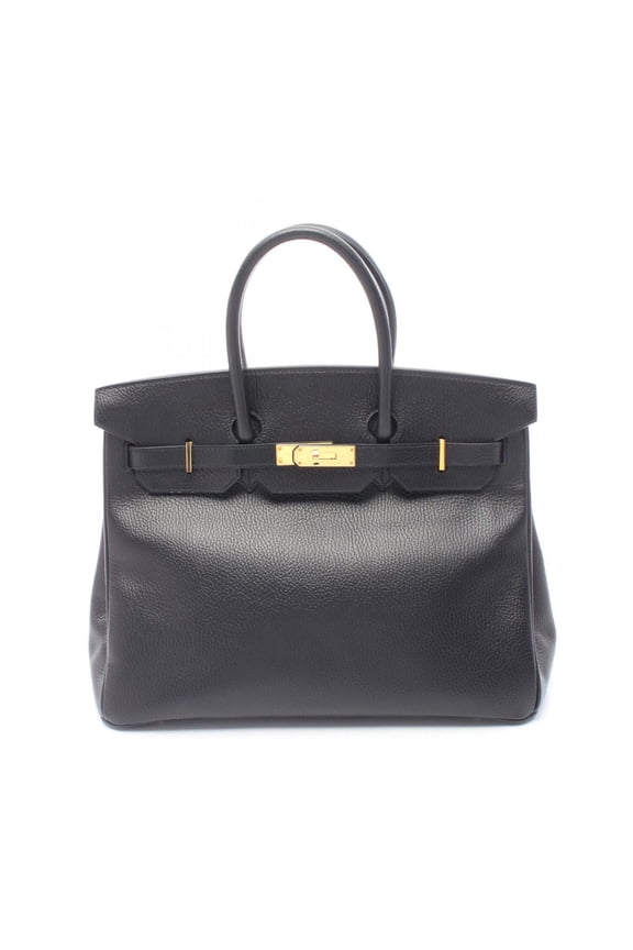 Pre-Owned Hermes Birkin 35 Handbag, Leather, Ardennes Women's, Black