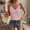 Pinks, variant on Summer Sleeveless Tops for Women Casual Spaghetti Strap Camisole Fashion Eyelet Breathable Soft Tank Top,Light Blue,XXL