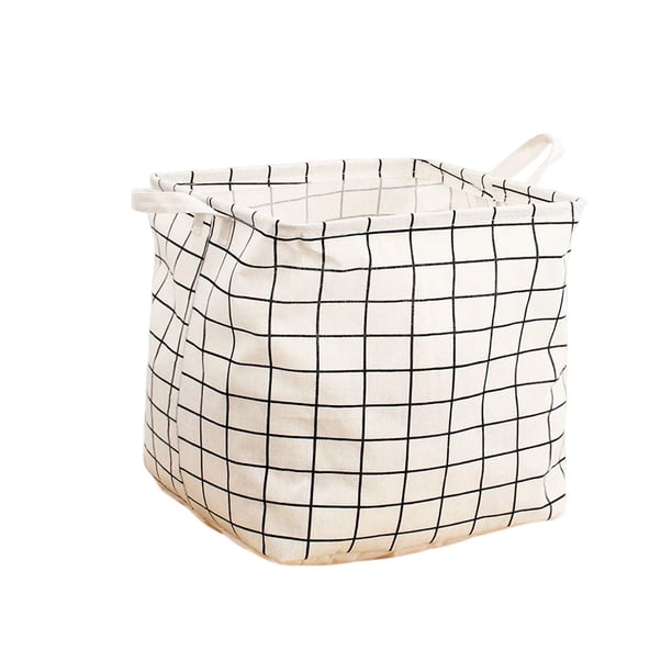 Organizador nuevo impermeable a prueba de humedad cesta de almacenamiento cubo de basura ropa sucia niños juguetes libros lavandería hogar Almacenamiento y organización del hogar Cuadrícula blanca Toystoory HA076858-07